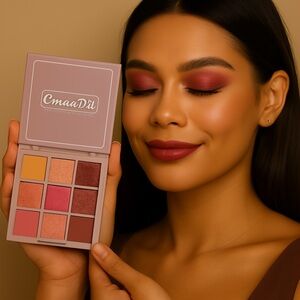 9-Color Eyeshadow Palette - Pink and Brown